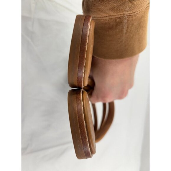 Madewell Addie Leather Slide Sandal in Desert Camel Tan Women's Size 9 - Picture 10 of 11